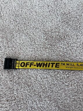 Off-White Yellow Industrial Belt with Black Buckle
